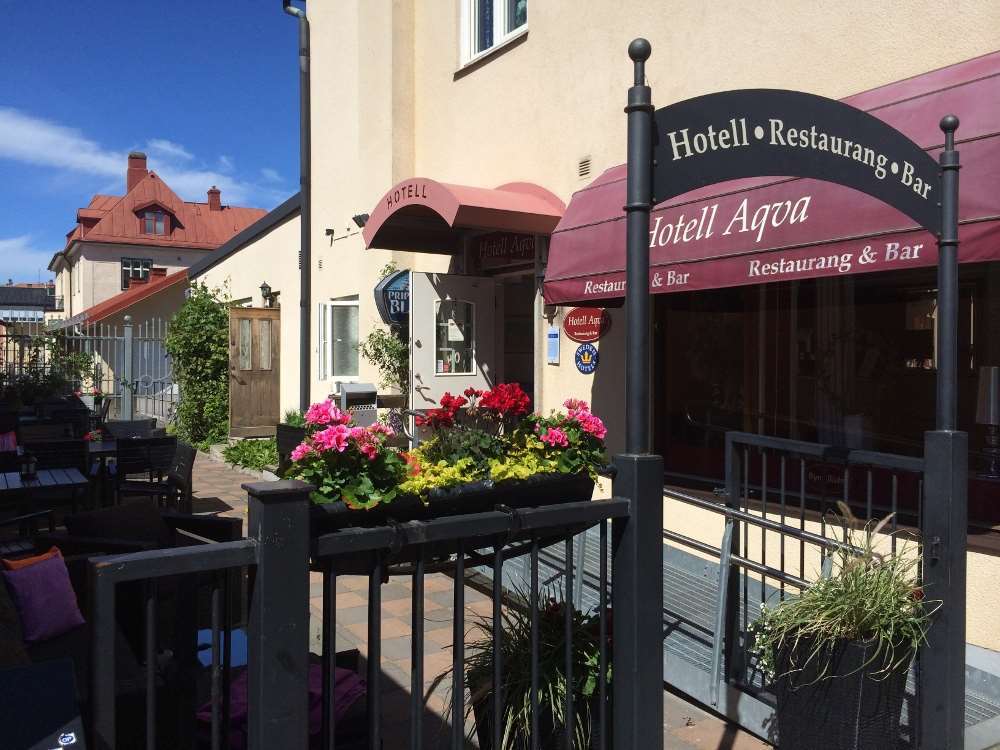 Hotell Aqva Restaurang & Bar Ett Biosfaerhotell Med Fokus Pa Hallbarhet Mariestad Exterior foto